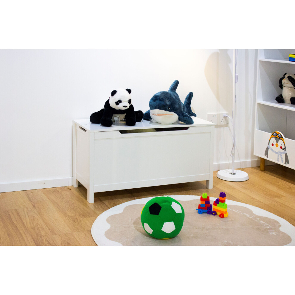 Large Toy Box Kids Baby Toddler Toys Storage Chest Lid Ottoman Nursery