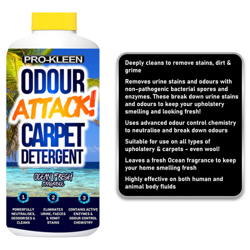 Pro-Kleen (Ocean Fresh) Spotblitz Carpet Cleaner & 1L Odour Attack 2