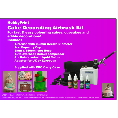 Edible A4 Printer, Refillable Cartridge, Edible Ink, Icing Sheets airbrush Kit 1
