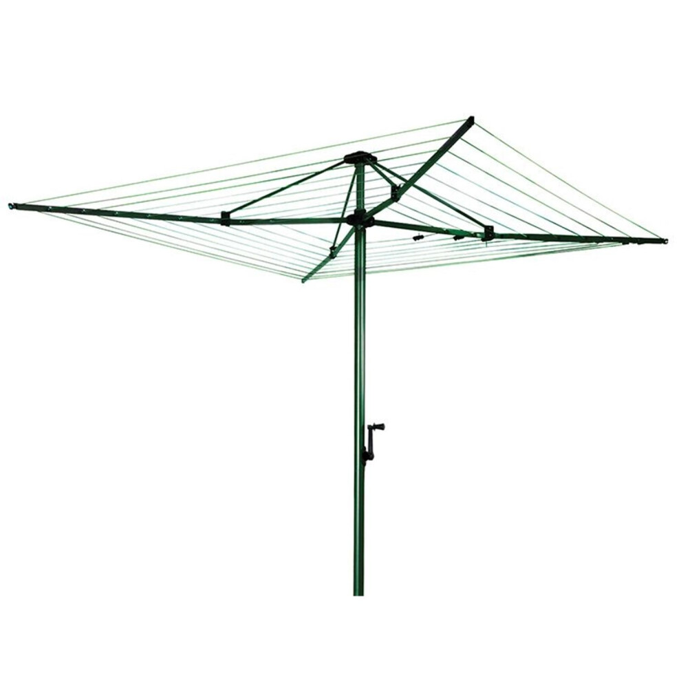 Hills 115544 Supadry Hoist Rotary Dryer - 4-Arm, 60m Line, Ground Spike, Galvanised Steel (HLS115544)