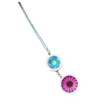 Sterling Silver Double Floral Pendant