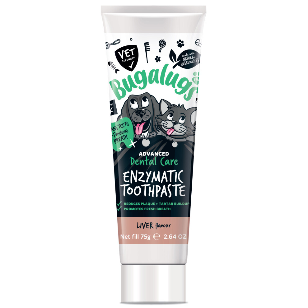 Bugalugs Advanced Dental Care Enzymatic Toothpaste Liver Flavour Dogs & Cats