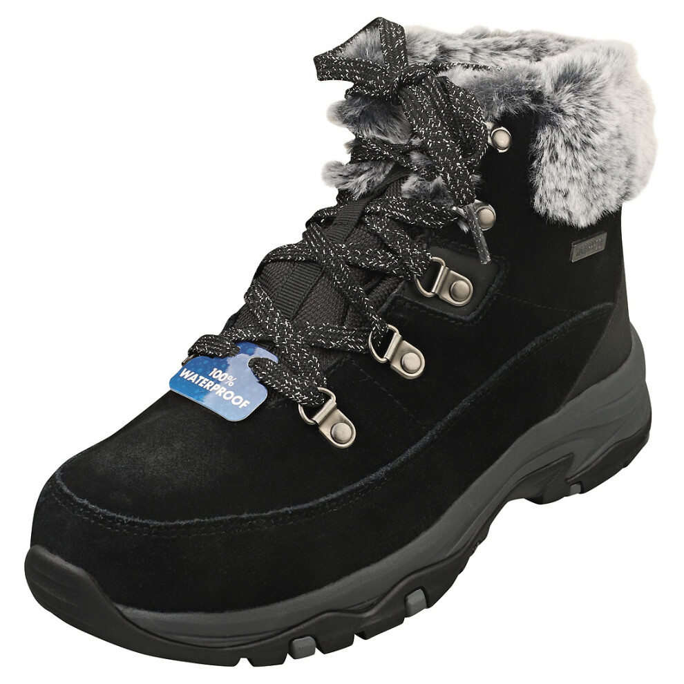 (8) Skechers Trego Snow Worries Waterproof Womens Casual Boots in Black