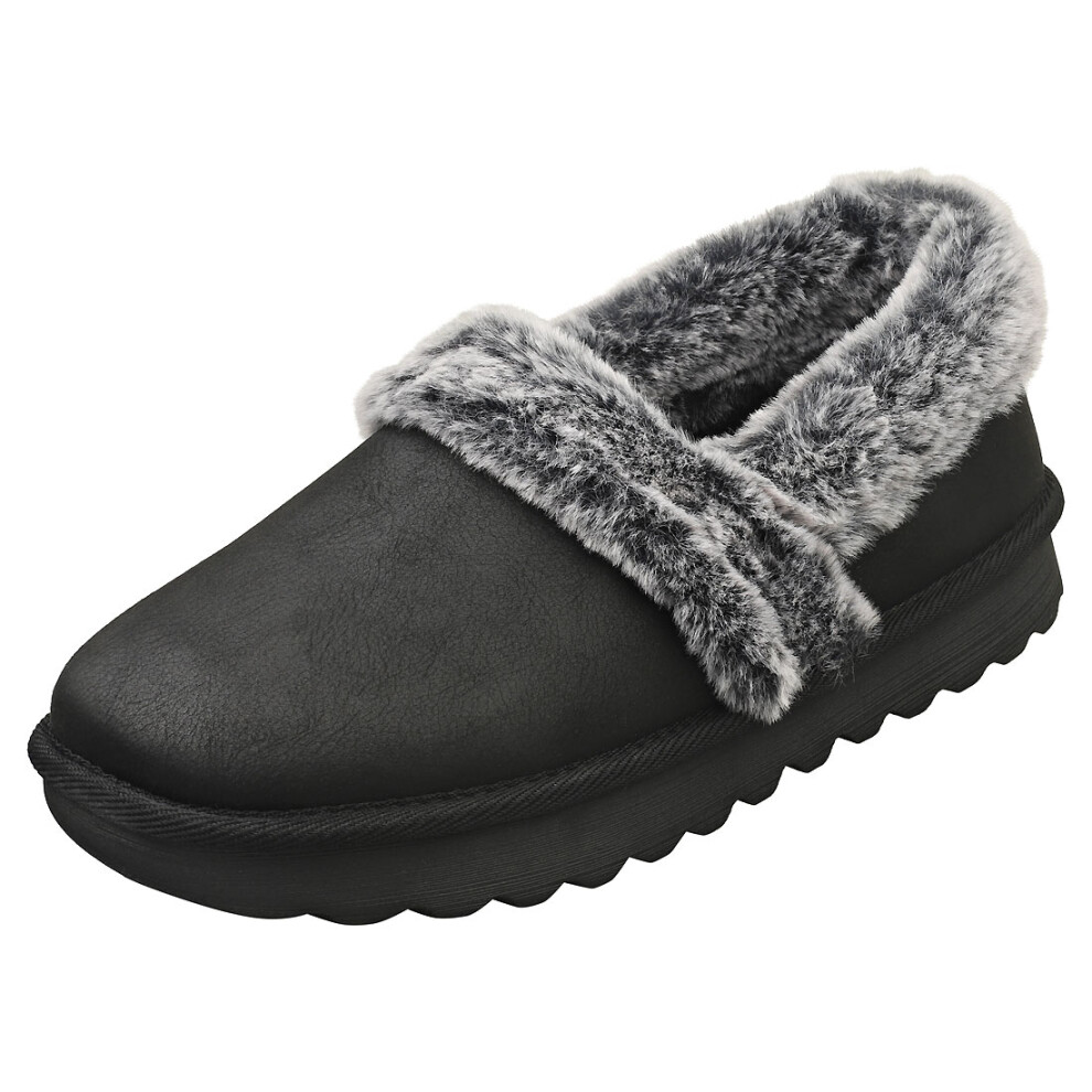 (8) Skechers Cozy Up Womens Slip On Shoes in Black