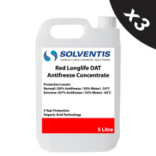 Red Antifreeze Concentrate Coolant Long Life Red Coolant G12+ Engine Coolant 3x5L