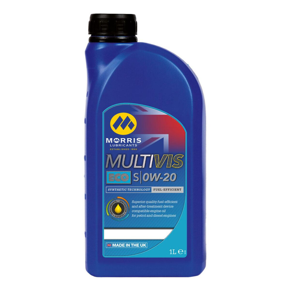 1L MORRIS ECO S 0W-20 Fully Synthetic Engine Oil ILSAC GF-6A GM dexos1 Gen 2