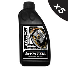 Syntol 10w40 Motorcycle Engine Oil Fully Synthetic 4 Stroke JASO MA / MA2  5x1L