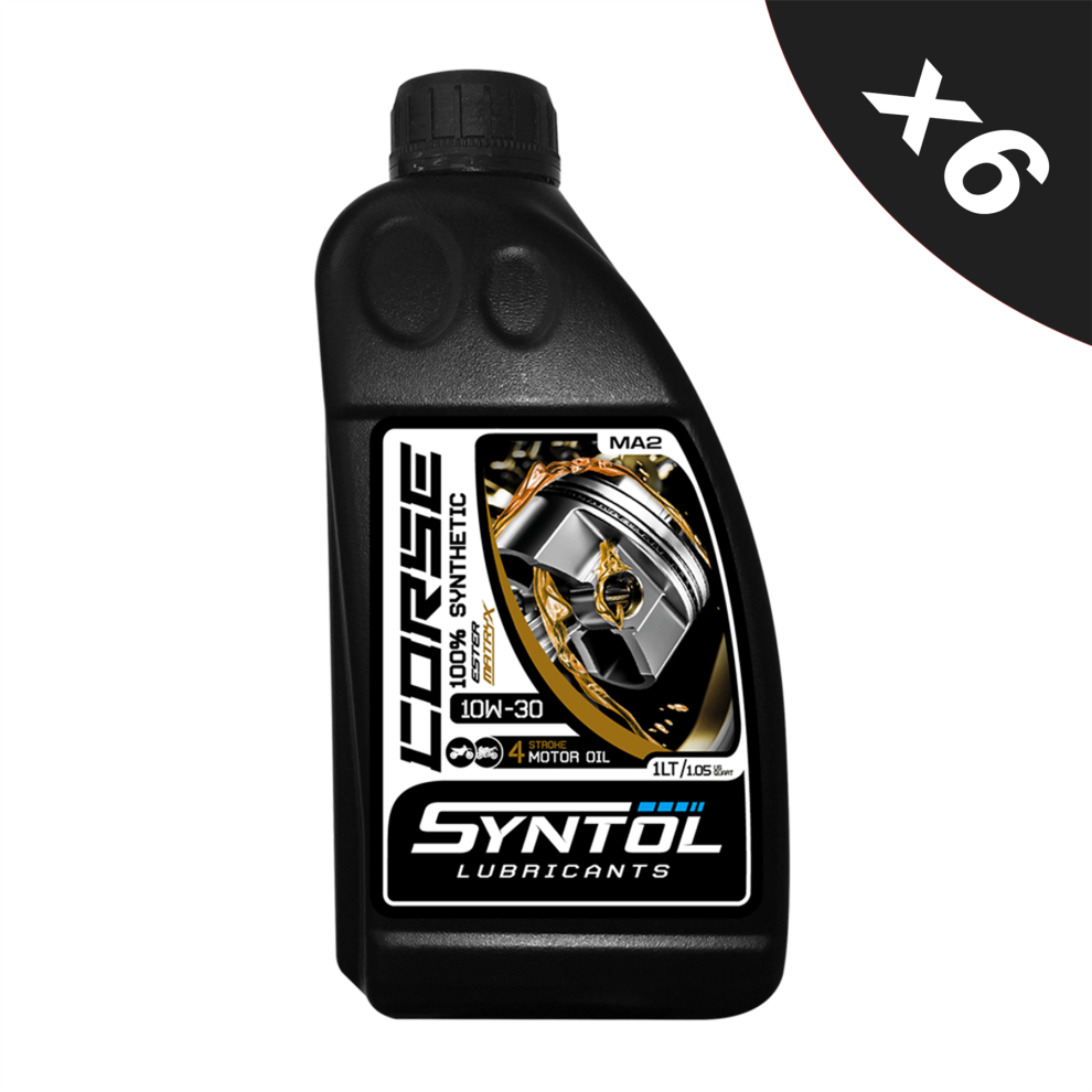 Syntol Corse 4T 10W-30 Motorcycle Fully Synthetic Engine Oil Jaso Ma2/Ma 6X1l 5056820507149