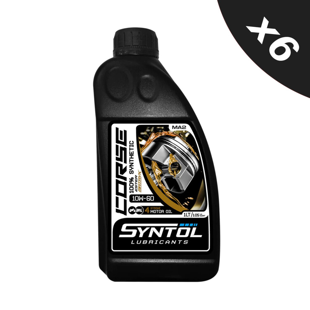 Syntol Corse 4T 10W-60 Motorcycle Fully Synthetic Oil 6X1l 5056820507415