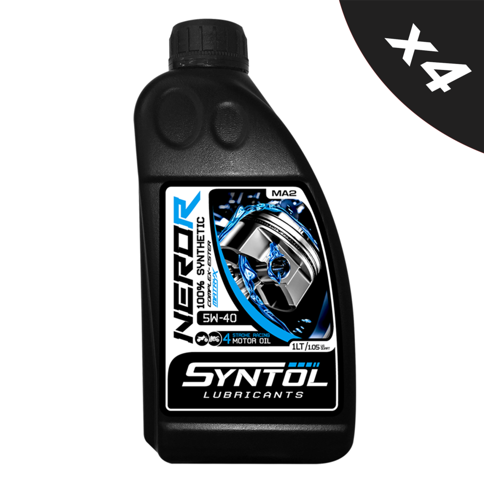 Photos - Engine Oil Syntol Nero-R 4T 5W-40 100 Synthetic Motorcycle Racing Oil 4x1L F0054-1x4