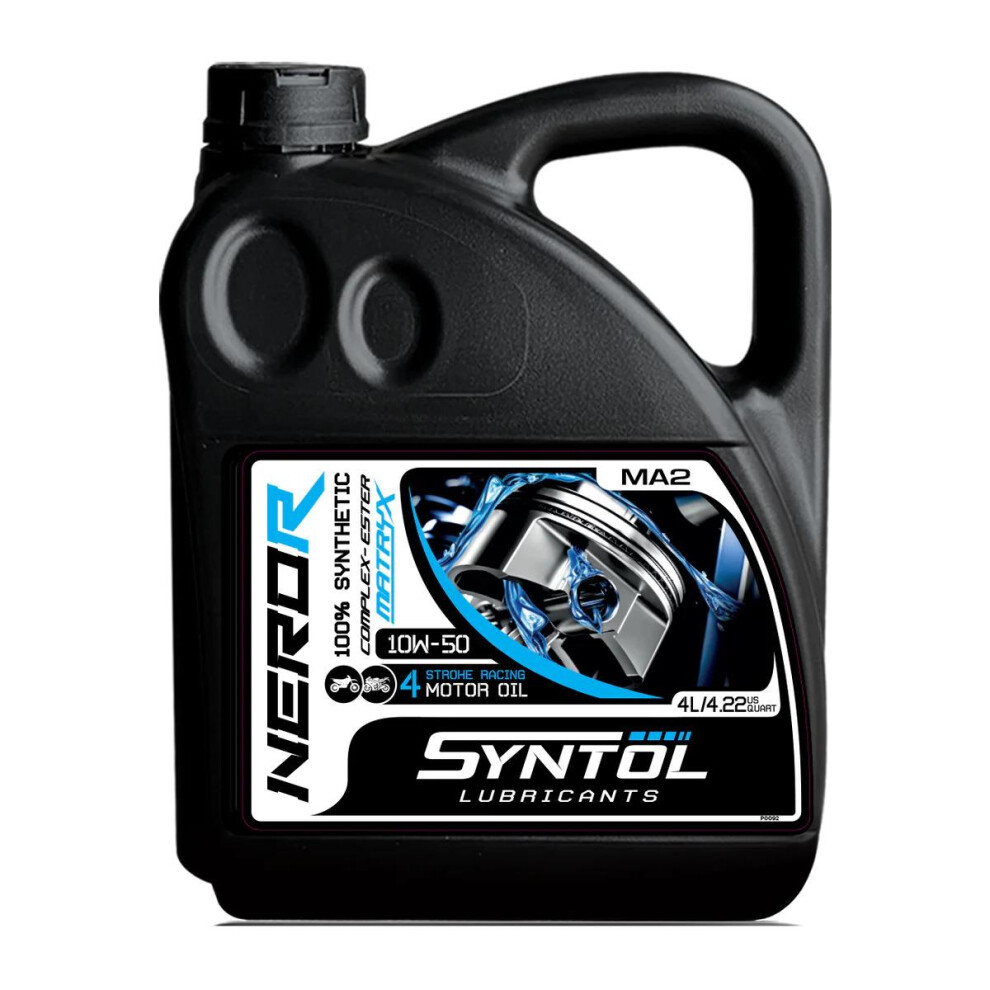 Syntol Nero-R 4T 10W-50 100% Synthetic Racing Motorcycle Engine Oil 4L