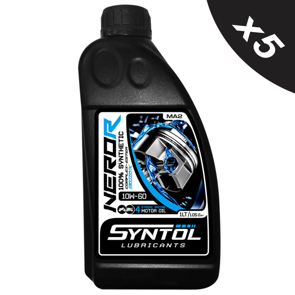10W60 Motorcycle Oil Fully Synthetic 4 Stroke Jaso Ma Ma2 10W-60 Api Sn 5X1l 5056820508160