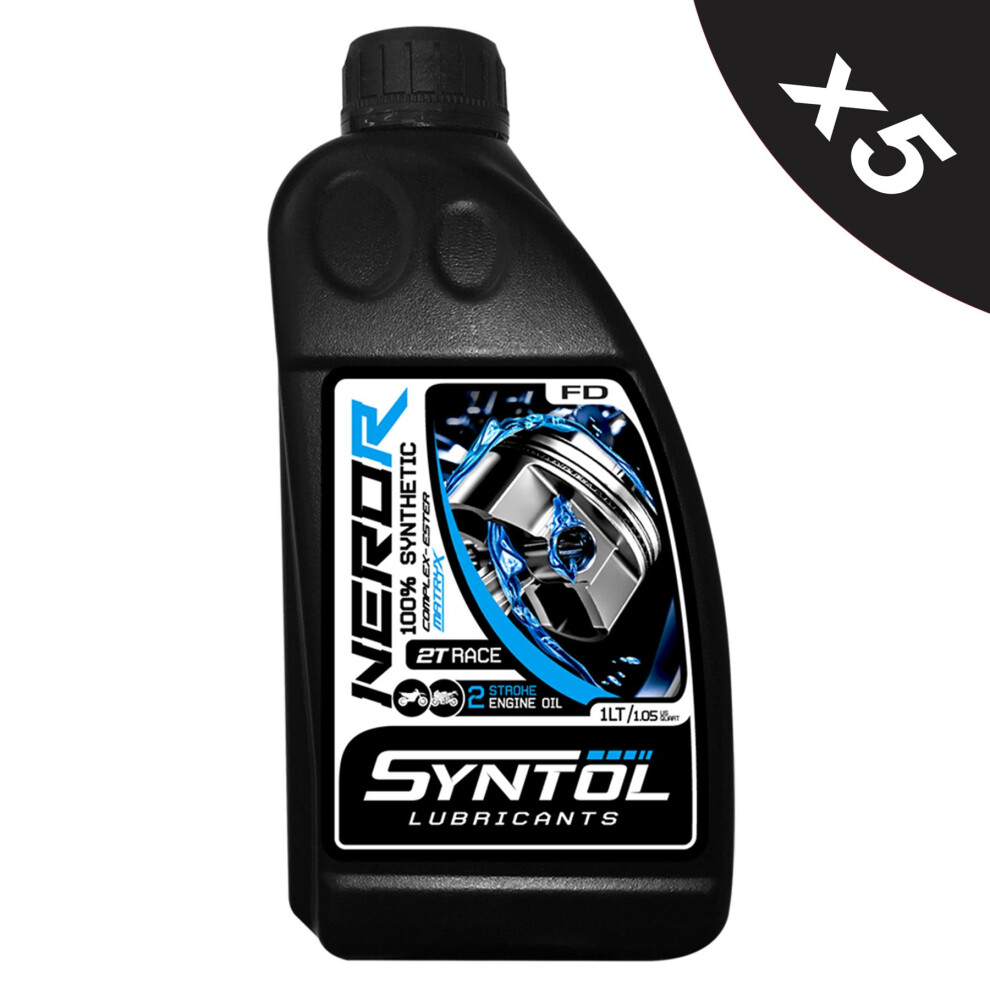 Syntol Synthetic 2-Stroke 2T Motorcycle Racing Engine Oil With Ester 5X1l