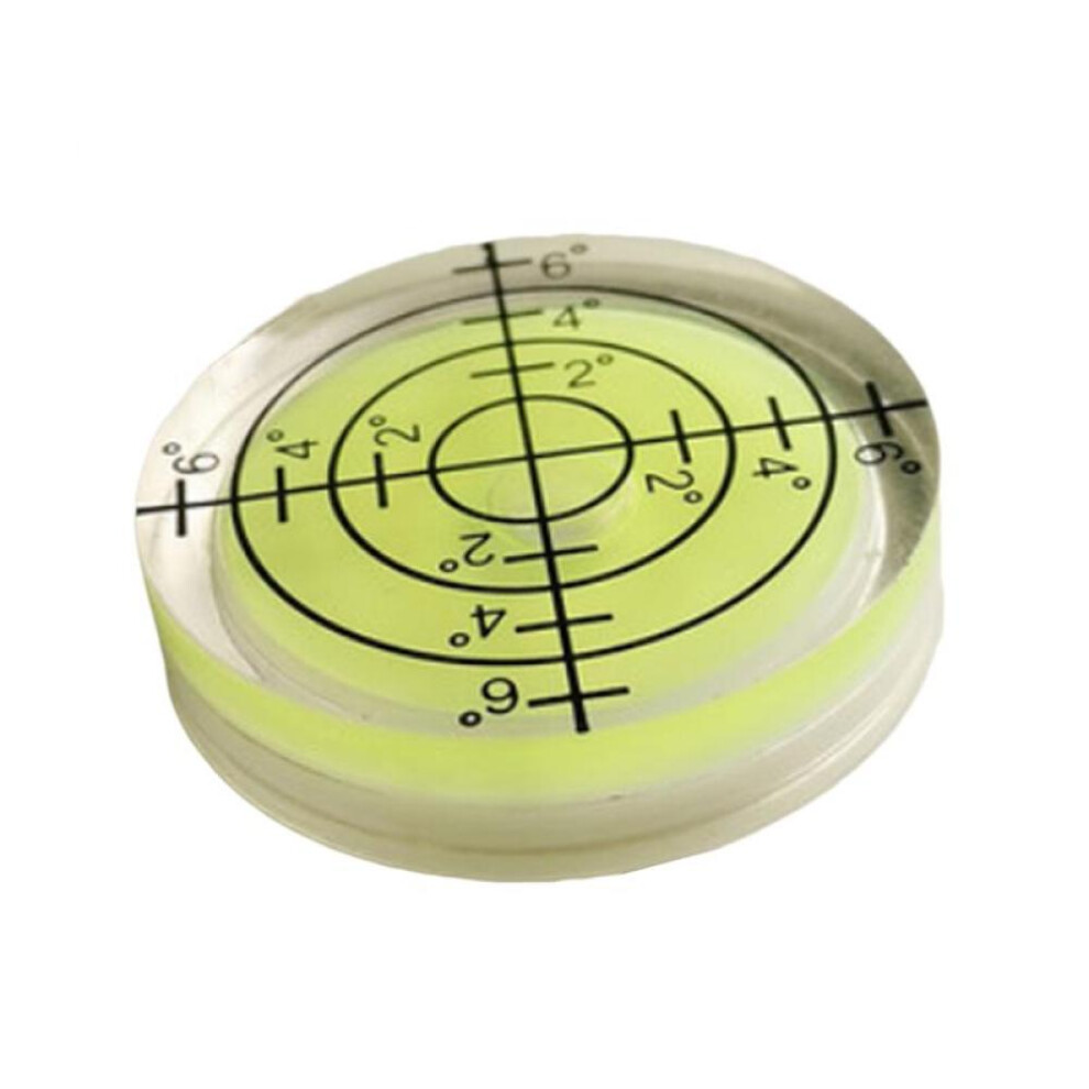 (Yellow) 32*7MM Mini Portable Bubble Level Slope Measuring Instrument Tool Degree Marked Plastic Horizontal Bead