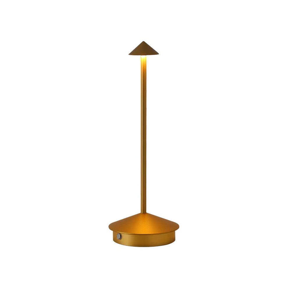 (Gold, changeable) Type-C Rechargeable Table Lamp Creative Dining Touch Led Table Lamp