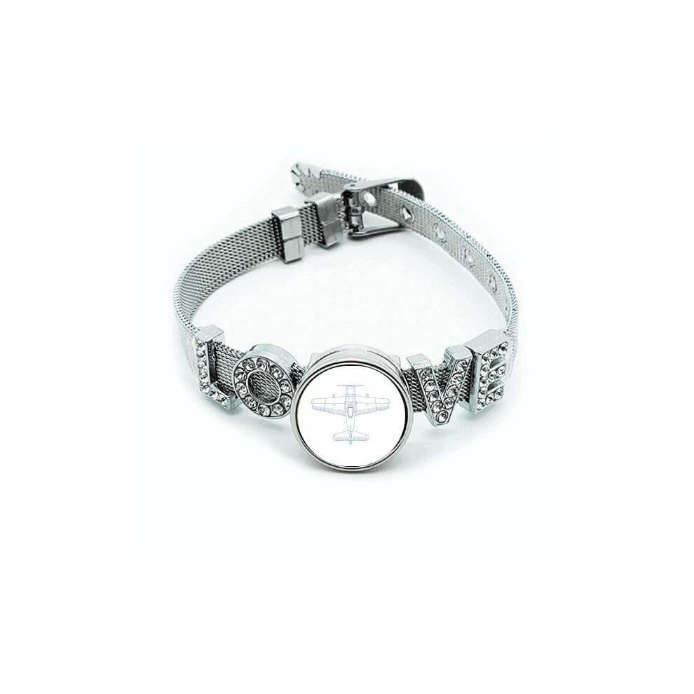 Aircraft Lyrics Military Art Deco  Fashion Bracelet Wristband Crystal Love Adjustable Bangle-image-OPC-PFHT9QZ-NEW