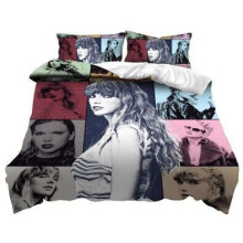 (Style 1, Single 135*200cm) Celebrity Taylor Swift Bedding 3 Piece Set Fan Gift