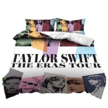 (Style 2, Single 135*200cm) Celebrity Taylor Swift Bedding 3 Piece Set Fan Gift