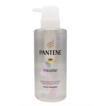 Pantene Micellar Detox and Scalp Cleanse White Charcoal Shampoo Purifying Cleanse for Healthy Scalp and Fresh Hair - 300ml
