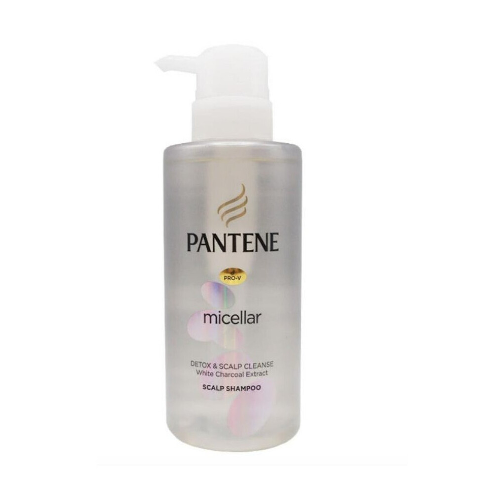 Pantene Micellar Detox And Scalp Cleanse White Charcoal Shampoo Purifying Cleanse For Healthy Scalp And Fresh Hair - 300ml