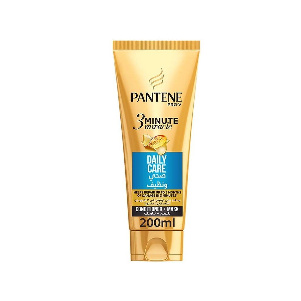 Pantene 3 Minute Miracle Daily Care Conditioner With Mask Instant Moisture and Repair Treatment for All Hair Types - 200ml