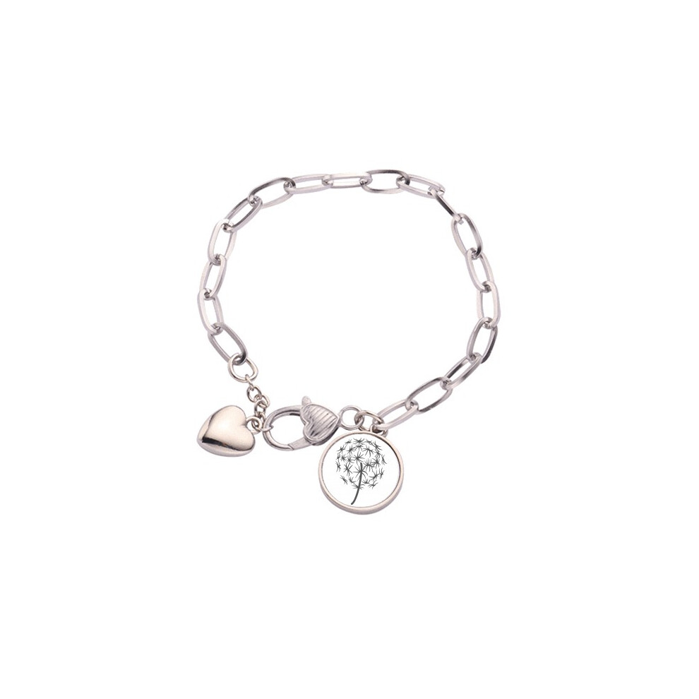 Photos - Bracelet Star Dandelion Outline Flower Heart Chain  Jewelry Charm Fashion