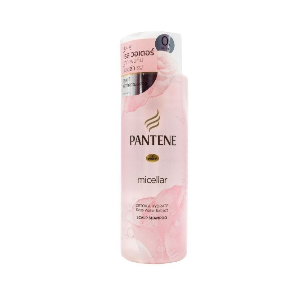 Pantene Micellar Rose Water Extract Shampoo Refreshing Hydration And Gentle Cleanse For Soft, Radiant Hair Every Wash - 530ml