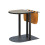 Narrow Side Table Bedside Table with Magazine Rack  Saddle Leather 5