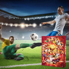 (Red B Style Advent Calendars) Christmas Advent Calendar 24 Days Countdown Football World Cup Ornament Gift