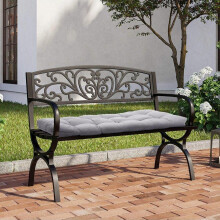 (Grey) Outdoor Patio Bench Seating Cushion
