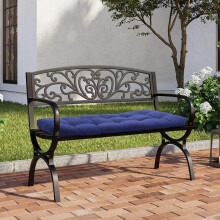 (Navy Blue) Outdoor Patio Bench Seating Cushion