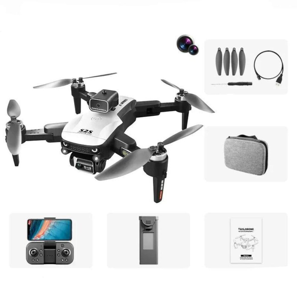 Photos - Other Toys  New S2S Mini Drone 4K WIFI Professional ESC Dual Camera Obstacle Avoidance Aerial Photography Foldable Remote(4K 1 battery)