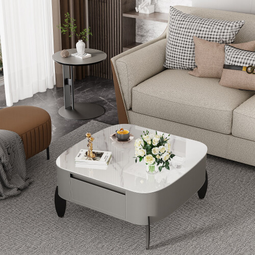 Living Room Coffee Table Accent Center Table 2 Drawers
