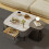 Living Room Coffee Table Accent Center Table 2 Drawers 3