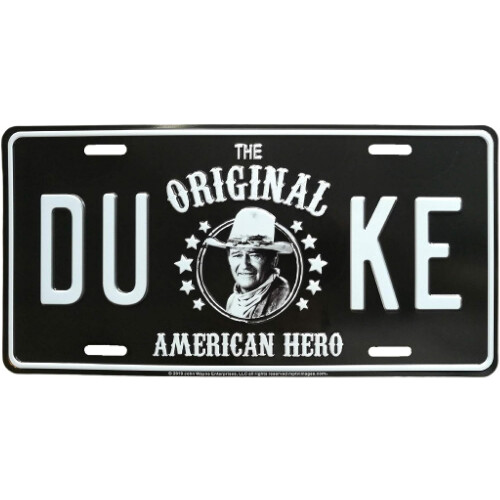 John Wayne "The Original American Hero" License Plate