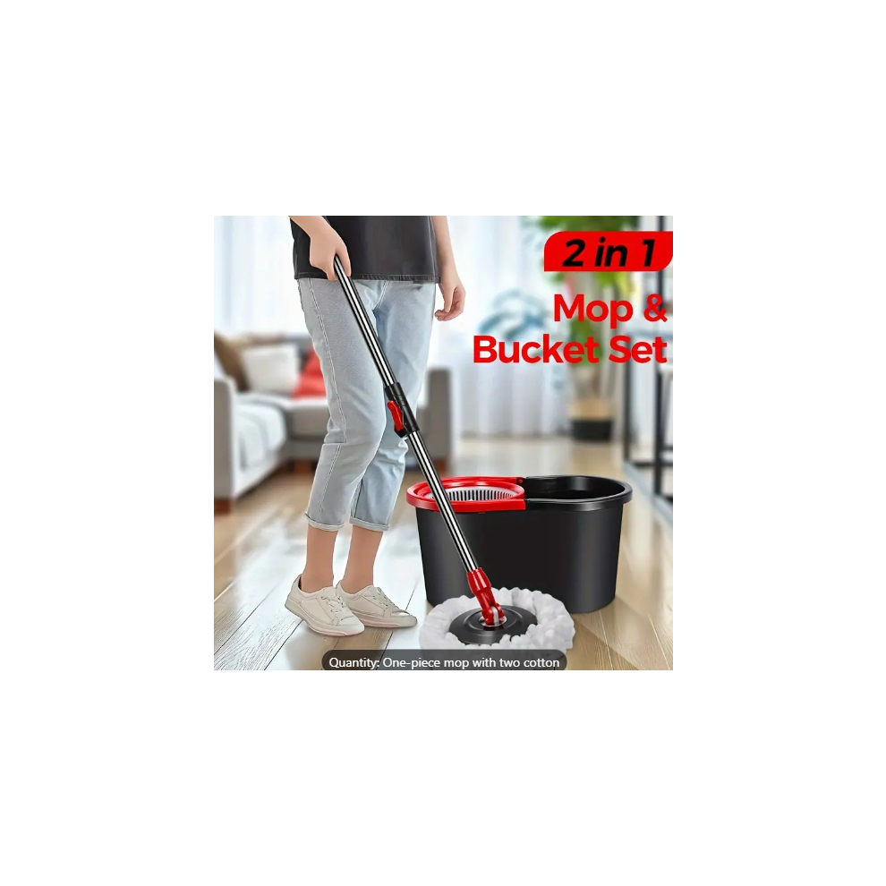 360°Rotate Microfibre Mop And Bucket Set Spin Mop For Cleaning Floors