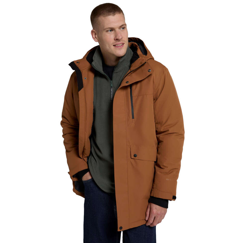 (XL, Brown) Animal Mens Lisbon Waterproof Parka