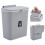 Living And Home Grey Kitchen Compost Bin Hanging Trash Can with Removable Inner Bin 1