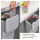 Living And Home Grey Kitchen Compost Bin Hanging Trash Can with Removable Inner Bin 2