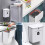 Living And Home White Kitchen Compost Bin Hanging Trash Can with Removable Inner Bin 5