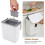 Living And Home (White) Kitchen Compost Bin Hanging Trash Can with Pressure Ring 4