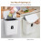 Living And Home (White) Kitchen Compost Bin Hanging Trash Can with Pressure Ring 5