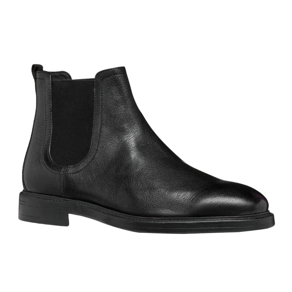 (7 UK, Black) Geox Mens Tiberio Leather Ankle Boots