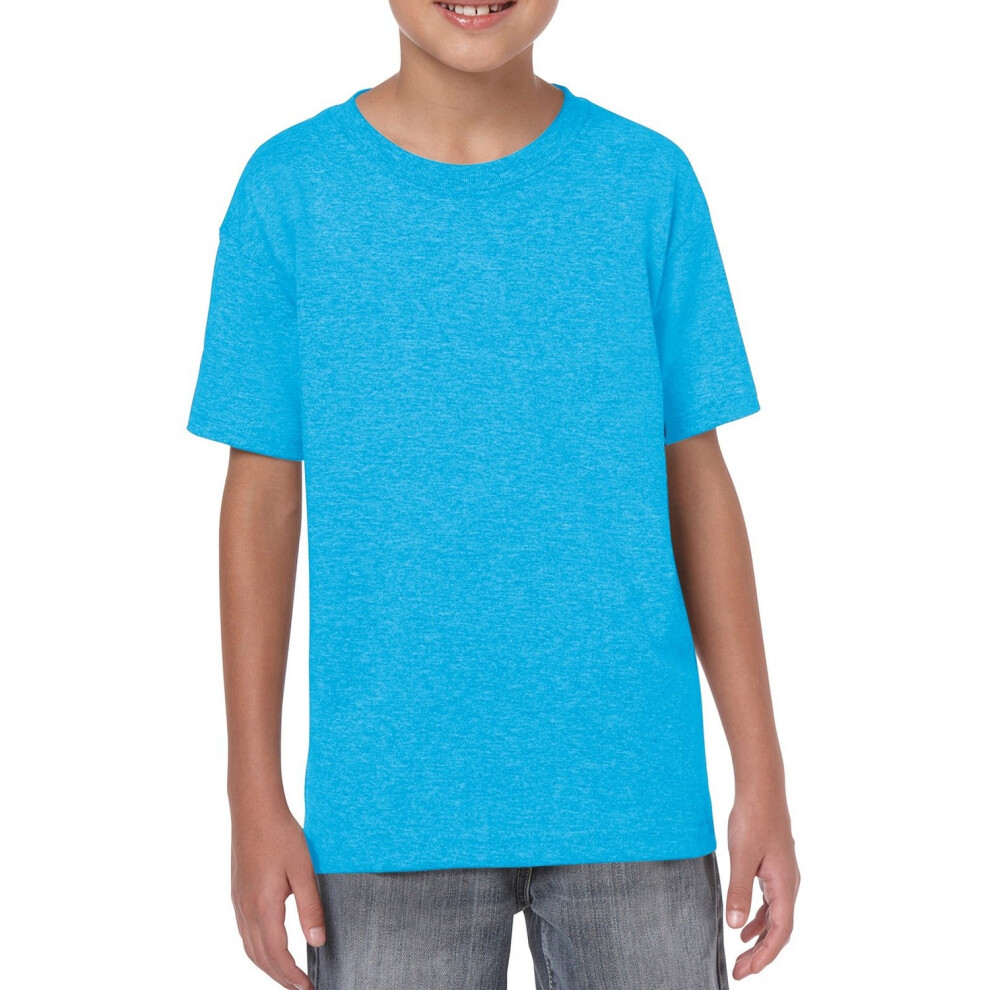 (9-11 Years, Sapphire) Gildan Childrens/Kids Softstyle Plain T-Shirt