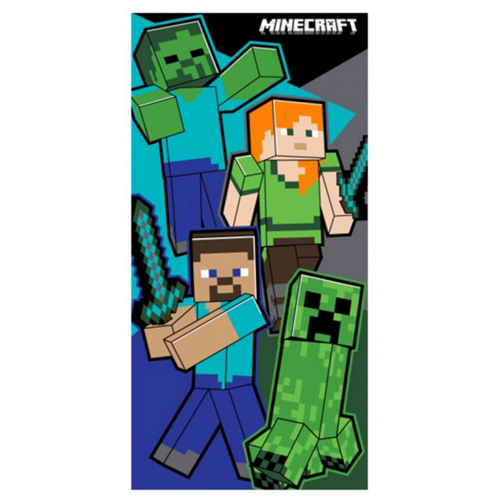 Minecraft Characters Velour Beach Towel