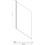 Black 800mm Shower Screen Door Frameless Square 6mm Safety Glass Panel 2