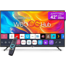 Antteq 42 Inch Smart TV WebOS TV MagiQ 42" with ThinQ AI, Voice Magic Remote, Airplay, Apple TV+, Netflix, Freeview, YouTube, WIFI, Black Televisions