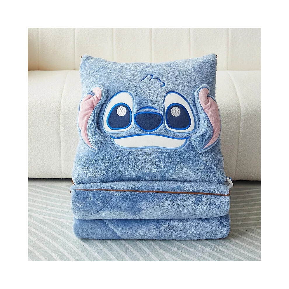 (40*40cm (open 105*145cm) Stitch 2 in 1 Blanket Pillow Soft Throw Winter Blanket Lilo and Stitch Blankets