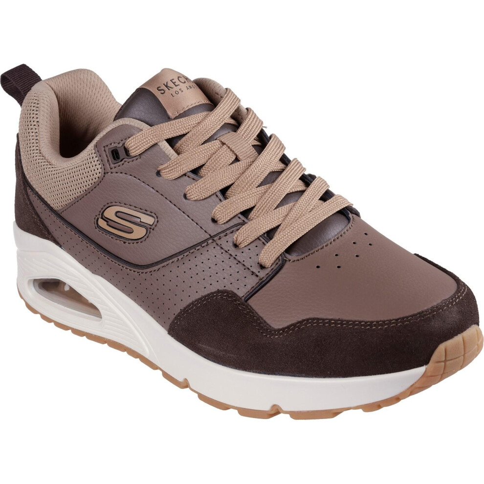 (7 UK, Brown) Skechers Womens/Ladies Uno Retro One Leather Trainers