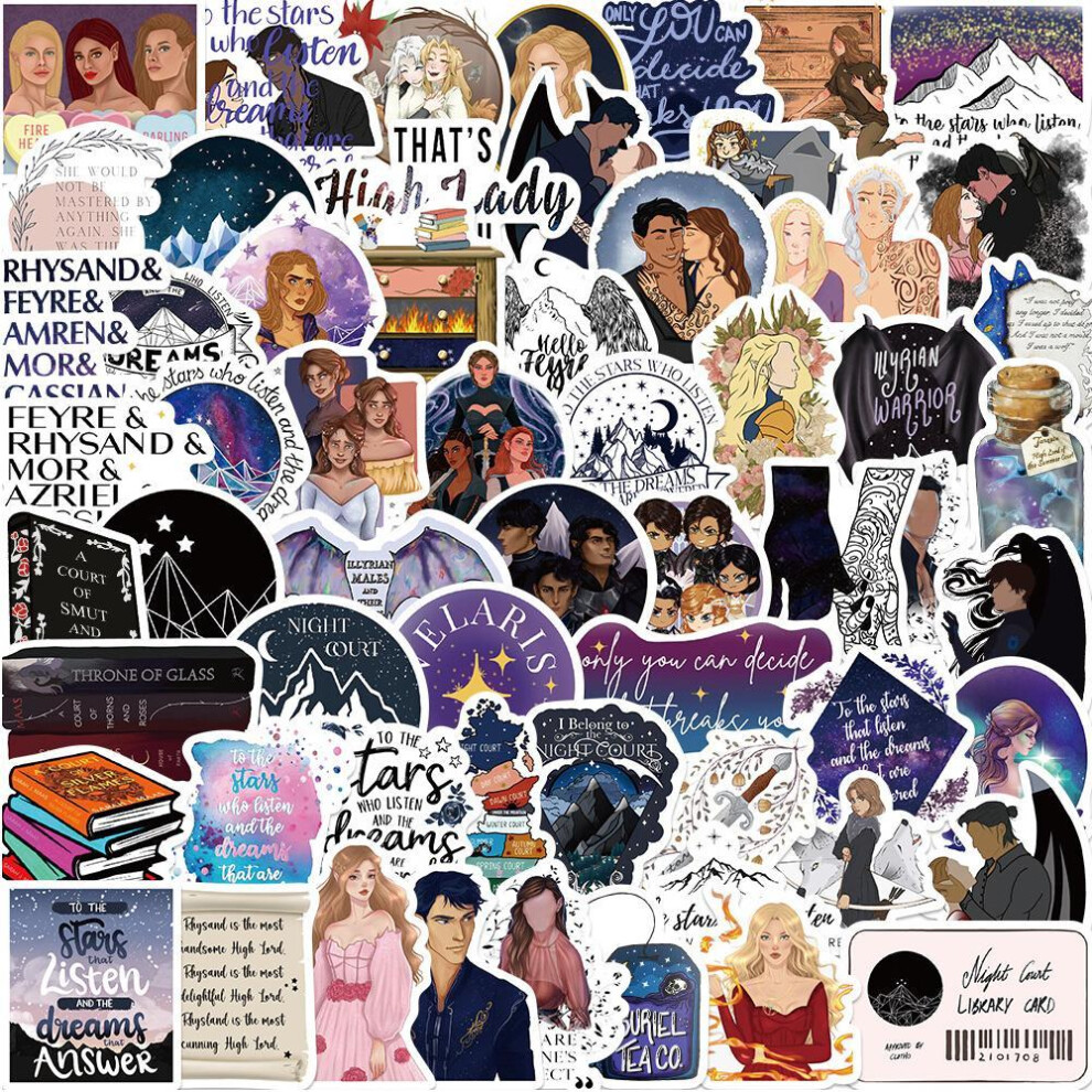 60pcs Acotar Merchandise Vinyl Waterproof Stickers for Skateboard Laptop Phone